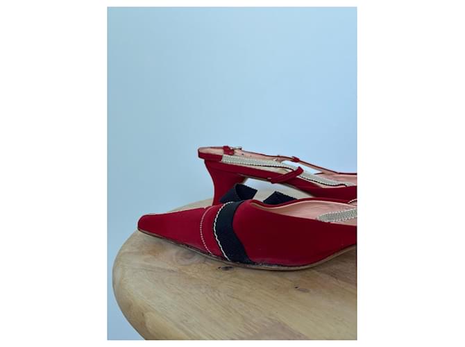 Prada Pantoletten Rot Marineblau - Ansicht 11