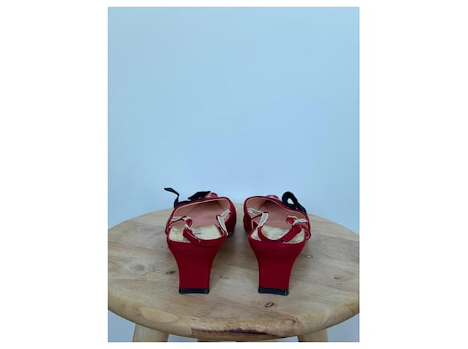 Prada Pantoletten Rot Marineblau - Ansicht 7