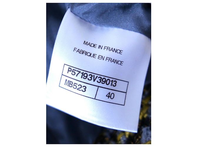 Chaqueta lápiz de tweed Chanel Otoño 2017 17B Amarillo - vista 11