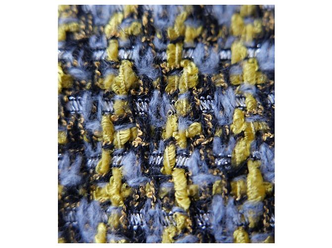 Chaqueta lápiz de tweed Chanel Otoño 2017 17B Amarillo - vista 8