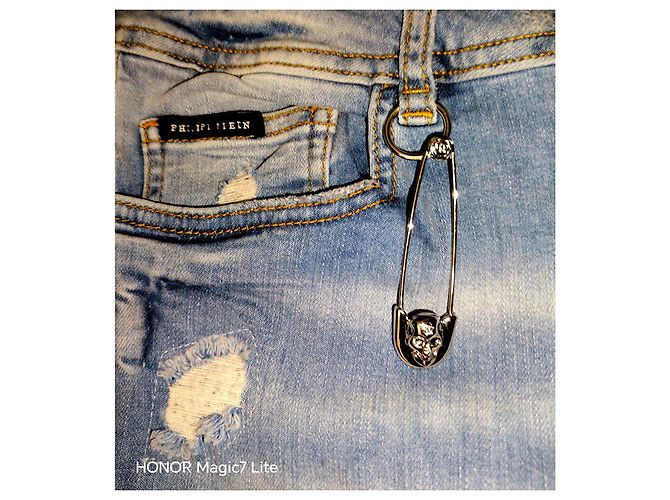 Jeans Slim Fit Philipp Plein Blu chiaro - vista 10