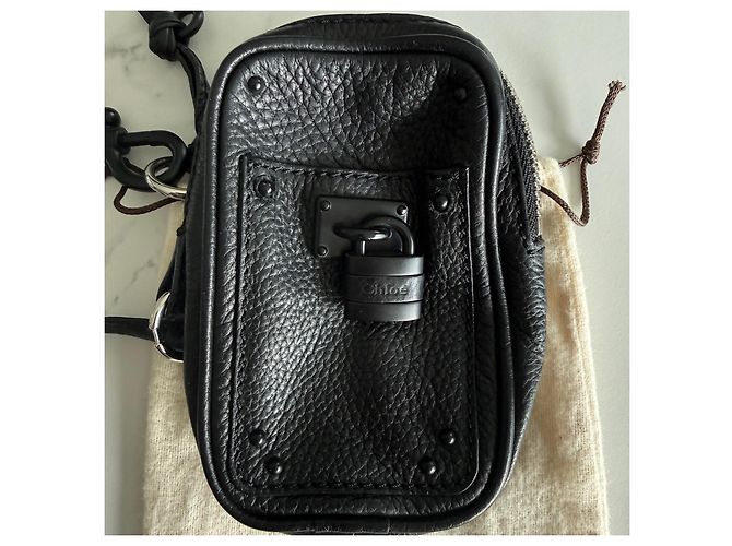Paddington Chloé Mini borsa a tracolla in pelle nera Chloe Nero - vista 3