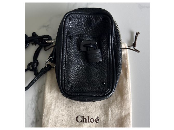 Paddington Chloé Mini borsa a tracolla in pelle nera Chloe Nero - vista 9