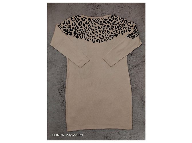 Strickkleid mit Leopardenmuster in Beige Weekend Max Mara Leopardenprint - Ansicht 3