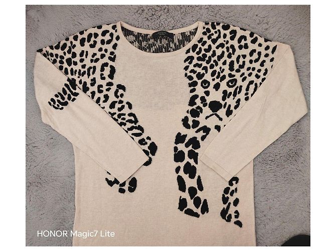 Strickkleid mit Leopardenmuster in Beige Weekend Max Mara Leopardenprint - Ansicht 4