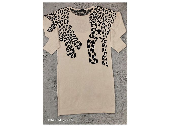 Strickkleid mit Leopardenmuster in Beige Weekend Max Mara Leopardenprint - Ansicht 7
