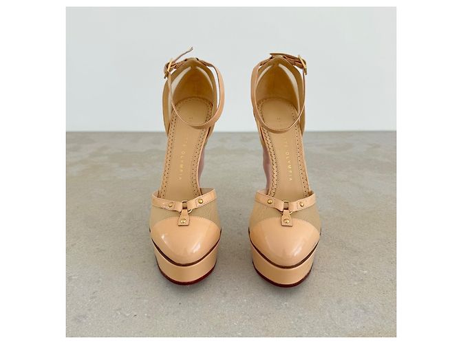Charlotte Olympia Tacchi Beige - vista 3