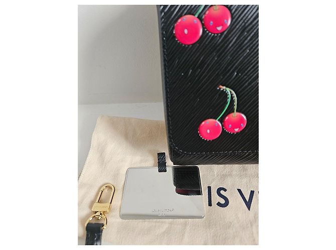Louis Vuitton x murakami Epi Leather black Cherry Twist MM Bag Nero - vista 15