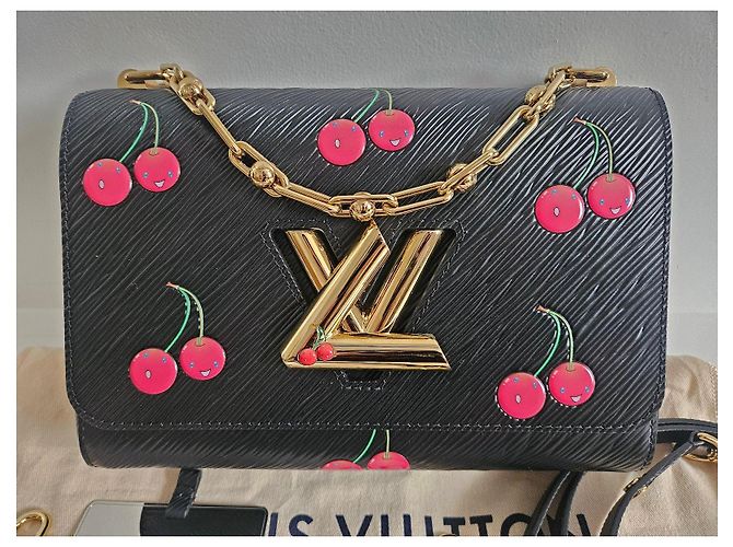 Louis Vuitton x murakami Epi Leather black Cherry Twist MM Bag Nero - vista 2