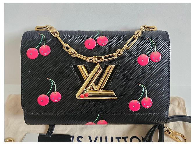Louis Vuitton x murakami Epi Leather black Cherry Twist MM Bag Nero - vista 6