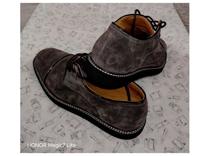 Scarpe Derby in scamosciato Kenzo Grigio - vista 3
