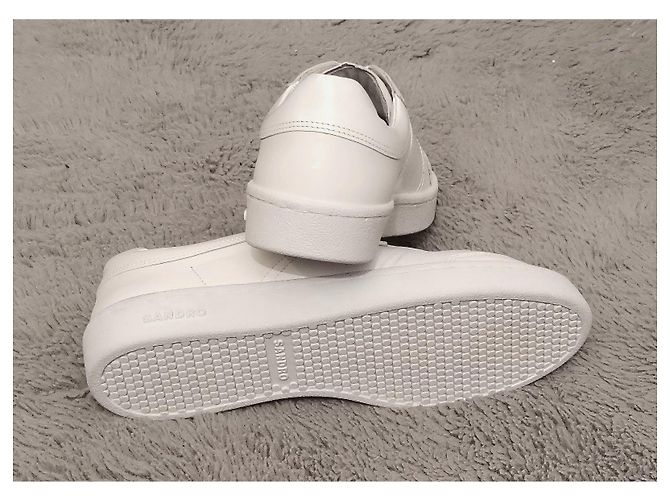 Baskets en cuir blanc Sandro - vue 4