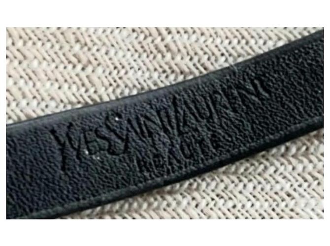 Collana Choker Yves Saint Laurent YSL Logo Nero - vista 3