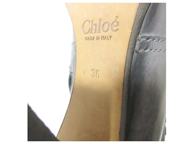 Chloé Botas largas de cuero Chloe Castaño - vista 8