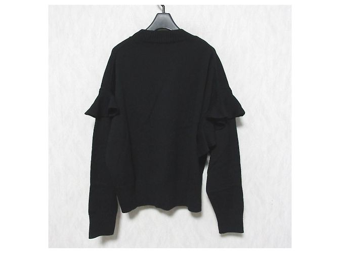 Autre Marque LE CIEL BLEU Strickpullover mit Rüschenband Schwarz - Ansicht 3