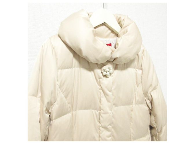 Autre Marque Abrigo largo de plumón con cuello voluminoso Apuweiser-riche Beige - vista 4