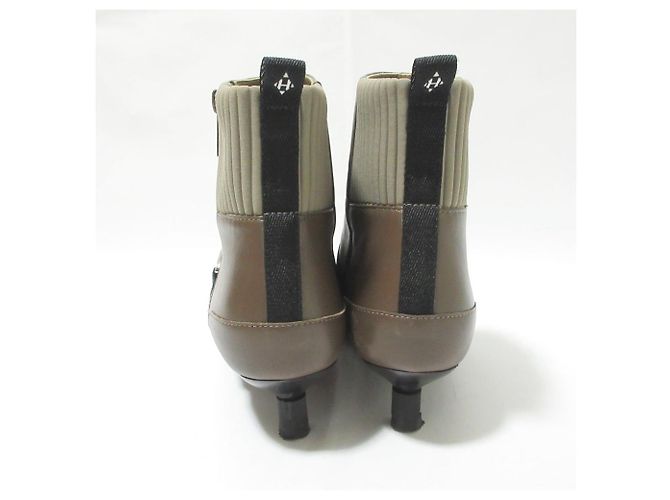 Hermès Botines cortos de cuero SHOCKY Hermes Castaño - vista 2