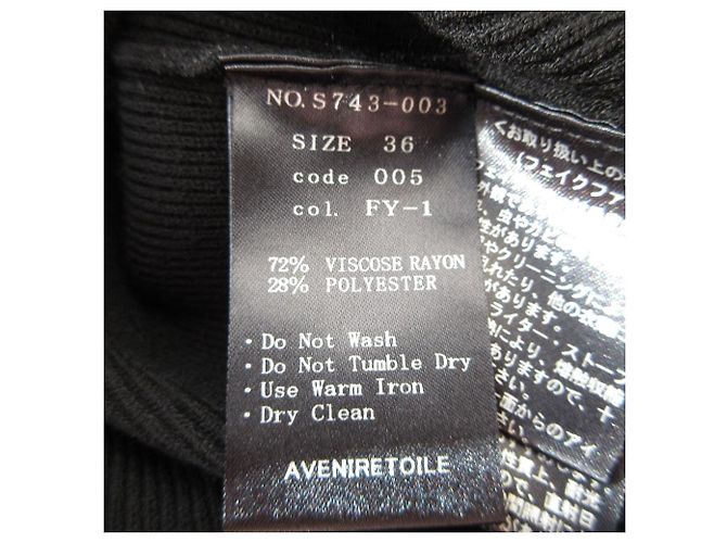 Autre Marque Aveniretoile Eco-Pelz Strickpullover Schwarz - Ansicht 5