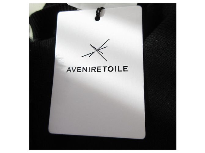 Autre Marque Aveniretoile Eco-Pelz Strickpullover Schwarz - Ansicht 8