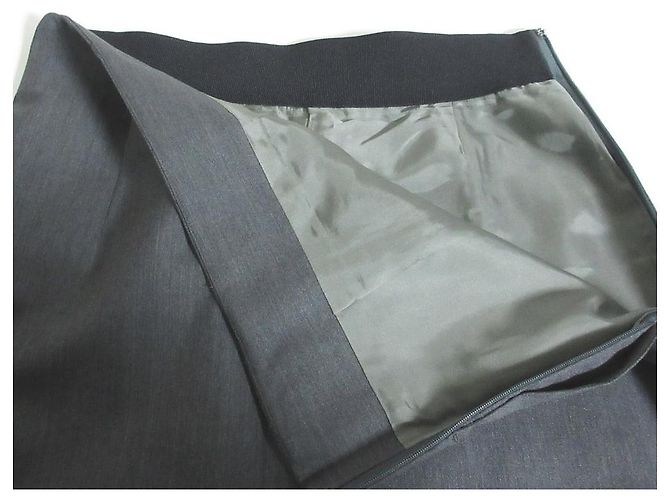 Autre Marque Falda de lana y mohair con efecto cuerda Castaño - vista 3