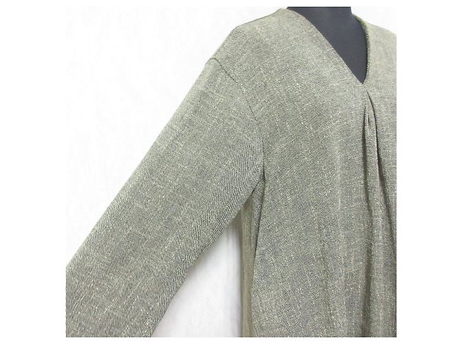 Autre Marque ROPE × OUTERSUNSET Tweed Langkleid Schwarz Beige - Ansicht 4