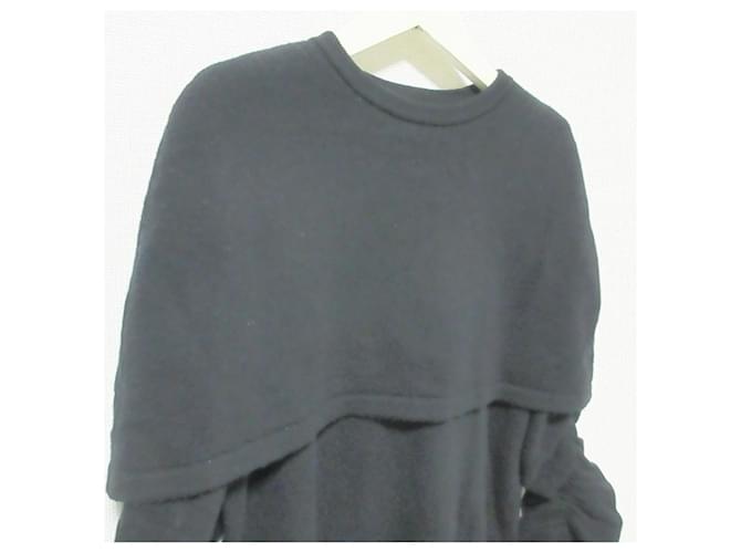 Autre Marque Heve Cape Strickpullover mit Rüschen Schwarz - Ansicht 3
