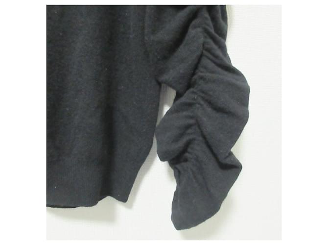 Autre Marque Heve Cape Strickpullover mit Rüschen Schwarz - Ansicht 4