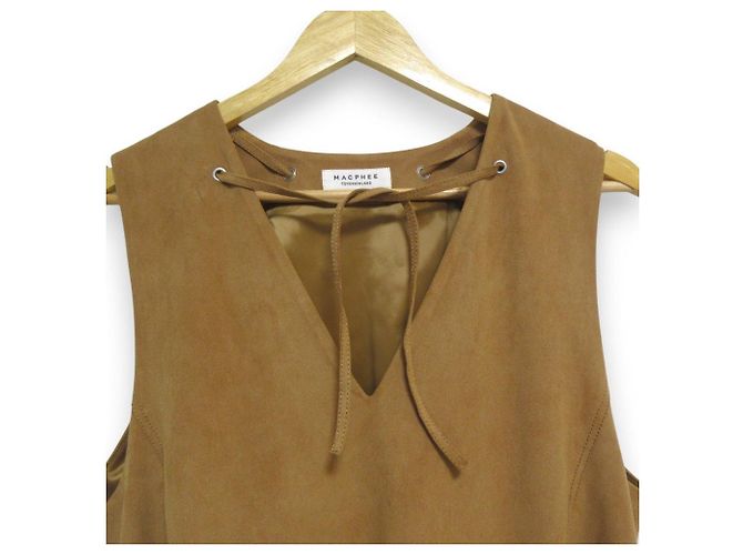 Autre Marque Vestido efecto ante MACPHEE Beige - vista 3