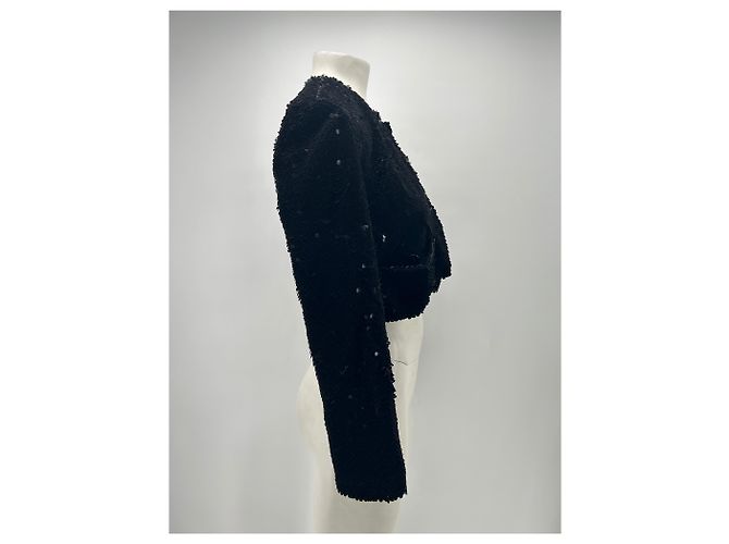 Autre Marque Paillettenjacke aus schwarzem Samt - Ansicht 4