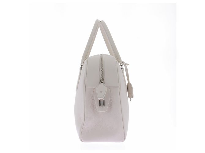The row Borsa "India" crema in pelle Beige - vista 3