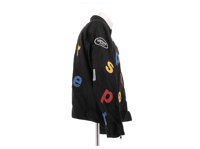 Supreme Giacca nera con lettere ricamate Nero - vista 3