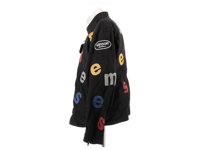 Supreme Giacca nera con lettere ricamate Nero - vista 4