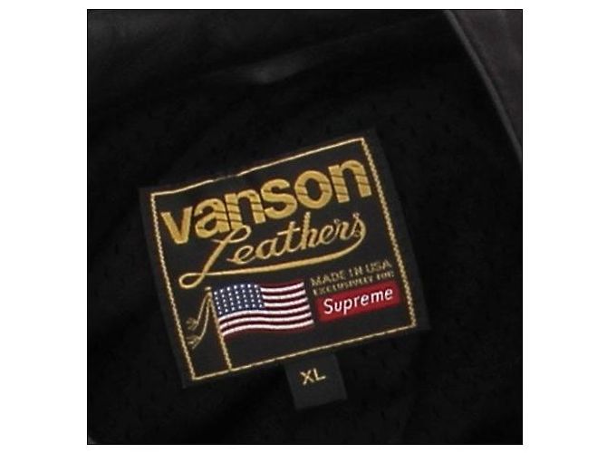 Supreme Giacca nera con lettere ricamate Nero - vista 5