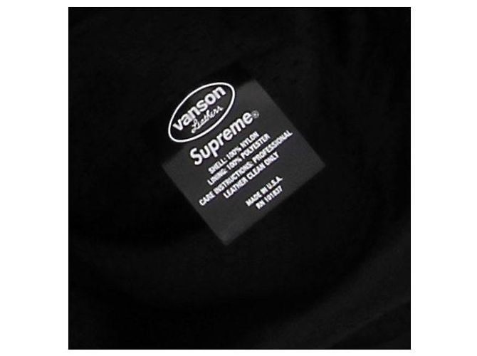 Supreme Giacca nera con lettere ricamate Nero - vista 6