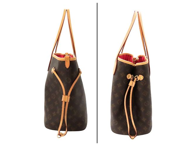 Borsa Tote 2way Louis Vuitton Neverfull Inside Out Monogram Rosa - vista 3