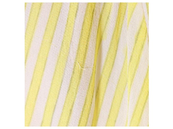 Vestido de seda Chanel P61108V46519 Amarillo - vista 7