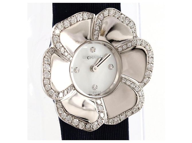 Chanel Camelia Weißgold Quarz Blau - Ansicht 3