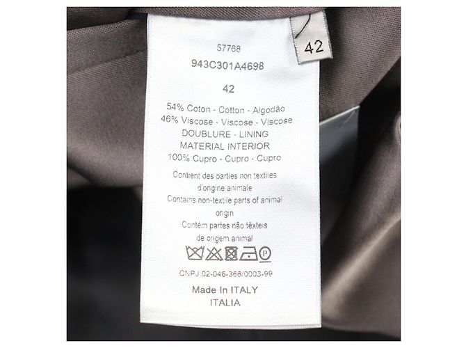 Gabardina de satén de algodón técnico Dior Castaño Gris - vista 10