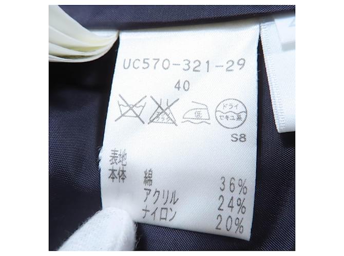 Autre Marque Abrigo de algodón sin cuello TO BE CHIC Azul Azul marino - vista 10