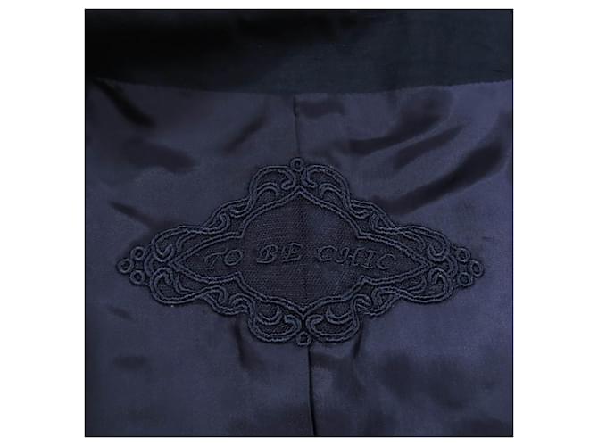Autre Marque Abrigo de algodón sin cuello TO BE CHIC Azul Azul marino - vista 7