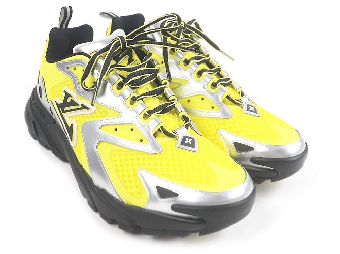 Sneakers Louis Vuitton LV Tatic Line Argento Giallo - vista 2