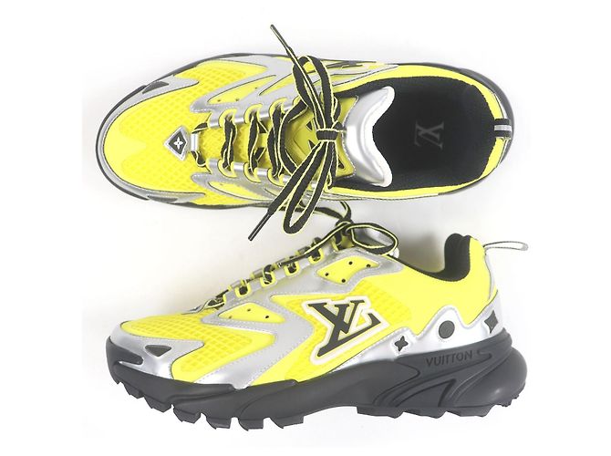 Sneakers Louis Vuitton LV Tatic Line Argento Giallo - vista 3
