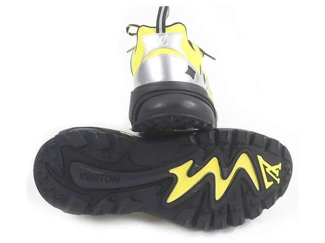 Sneakers Louis Vuitton LV Tatic Line Argento Giallo - vista 4