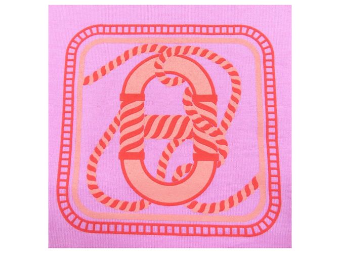 Hermès Camiseta de algodón Hermes Canoe Chne Rosa - vista 5