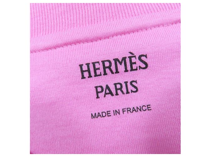 Hermès Camiseta de algodón Hermes Canoe Chne Rosa - vista 6
