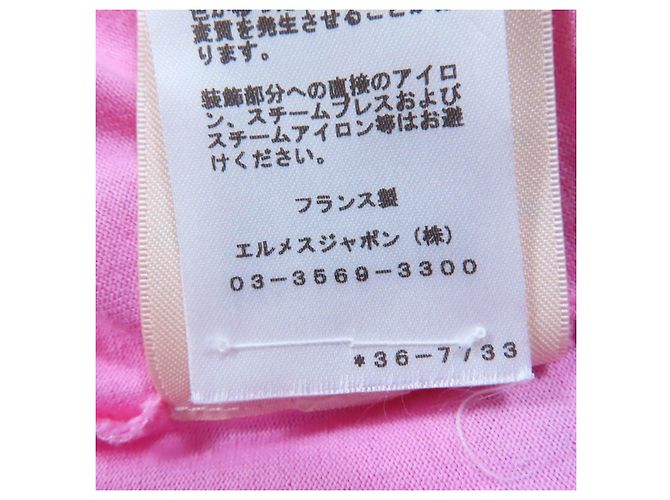 Hermès Camiseta de algodón Hermes Canoe Chne Rosa - vista 9