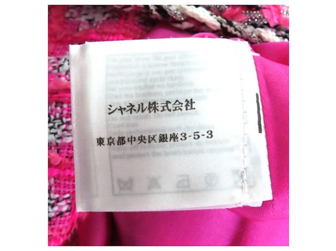 Chanel COCO Button Tweed Kleid Pink - Ansicht 10