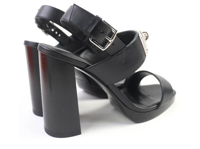Hermès Sandali Ilona in pelle Hermes Nero - vista 3