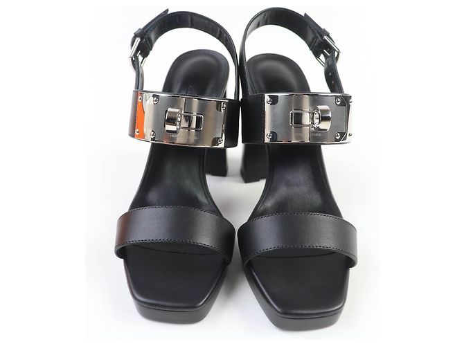 Hermès Sandali Ilona in pelle Hermes Nero - vista 4