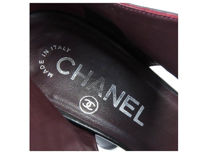 Chanel Matelasse Leder Pumps Schwarz Silber - Ansicht 9